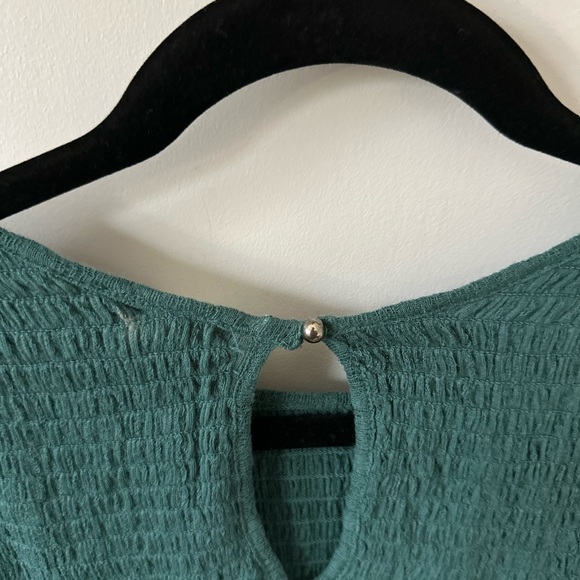 Anthropologie Akemi & Kim Smocked Swing Top in Green - Picture 7 of 9